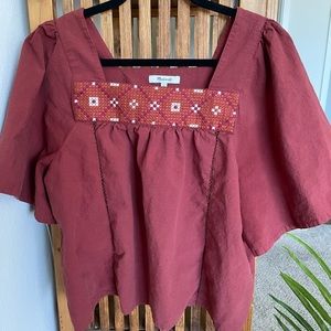 Madewell Embroidered Top